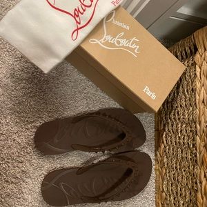 Christian louboutin flip flops